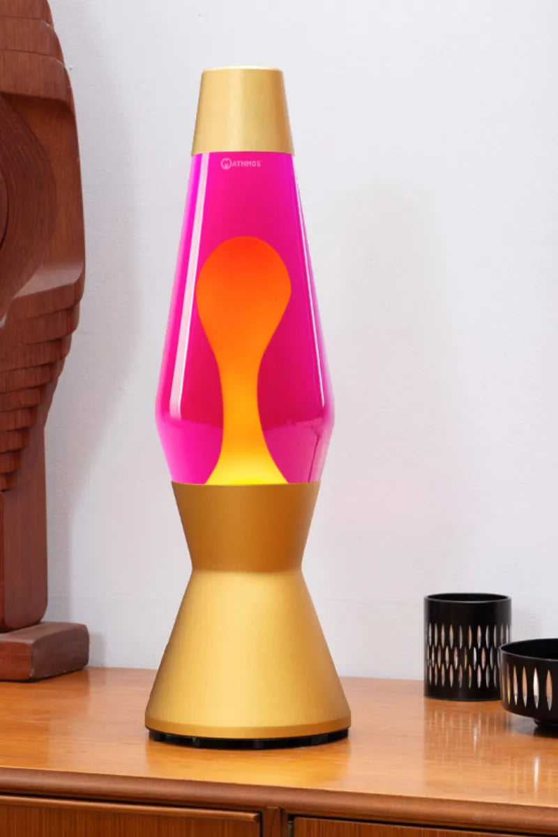 Lampe à lave ‘Astro’ Or Rose-Jaune | MATHMOS
