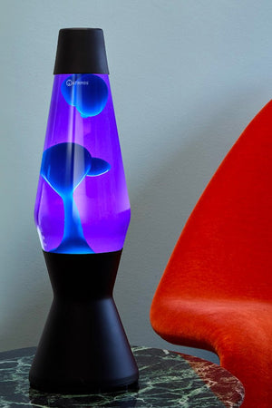 Lampe à lave 'Astro' Noir mat Violet-Turquoise | MATHMOS