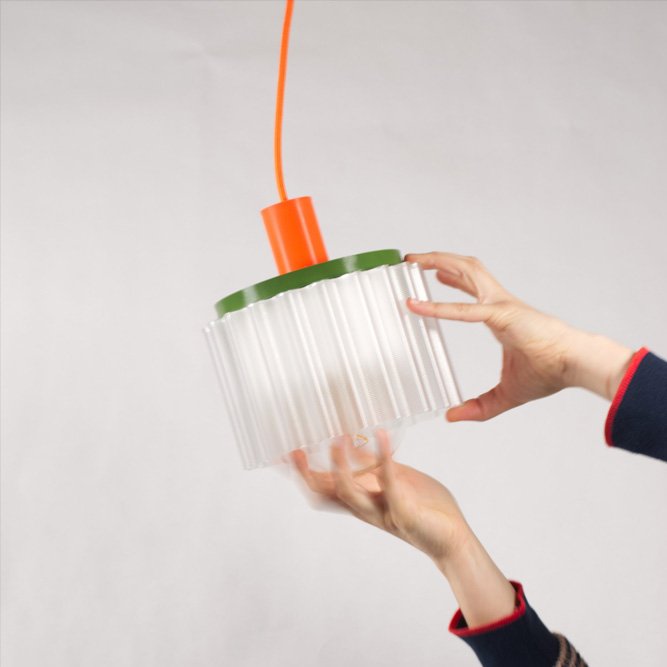 Lampe 'Gigi' n°2 Câble Orange | WARREN & LAETITIA