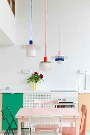Lampe 'Gigi' n°3 Câble Rose | WARREN & LAETITIA