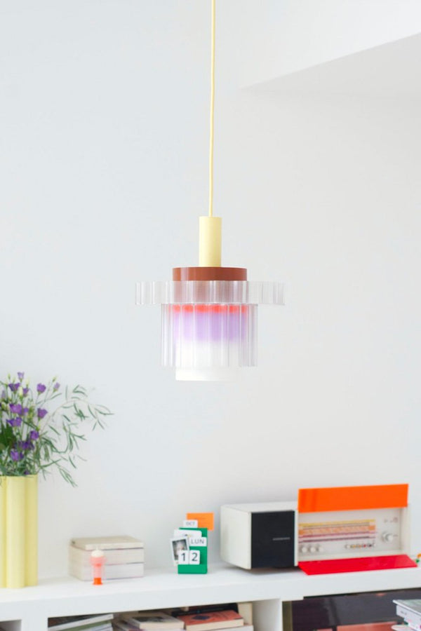 Lampe 'Gigi' n°5 Câble Jaune Pastel | WARREN & LAETITIA