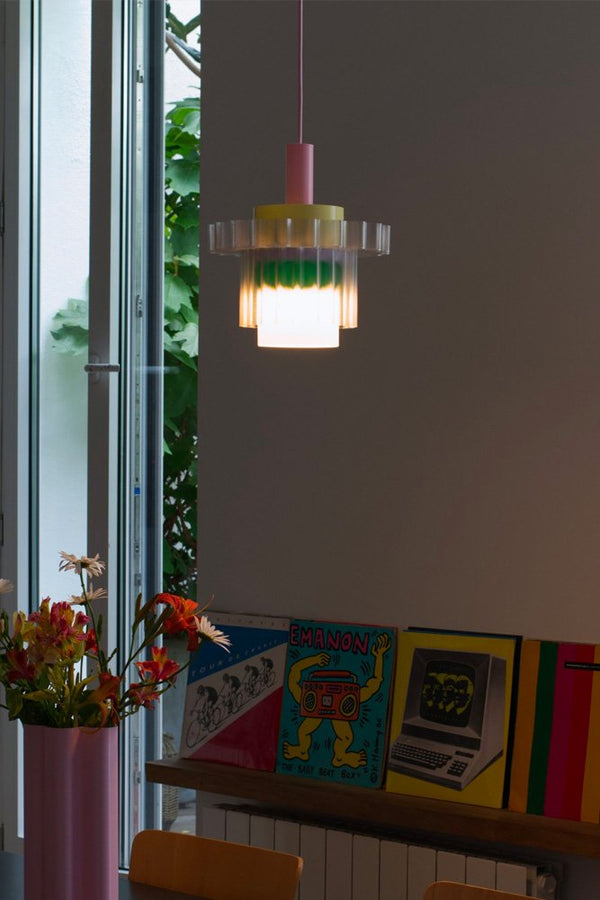 Lampe 'Gigi' n°5 Câble Rose | WARREN & LAETITIA
