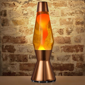 Lampe à lave 'Astro' Cuivre Violet-Orange | MATHMOS