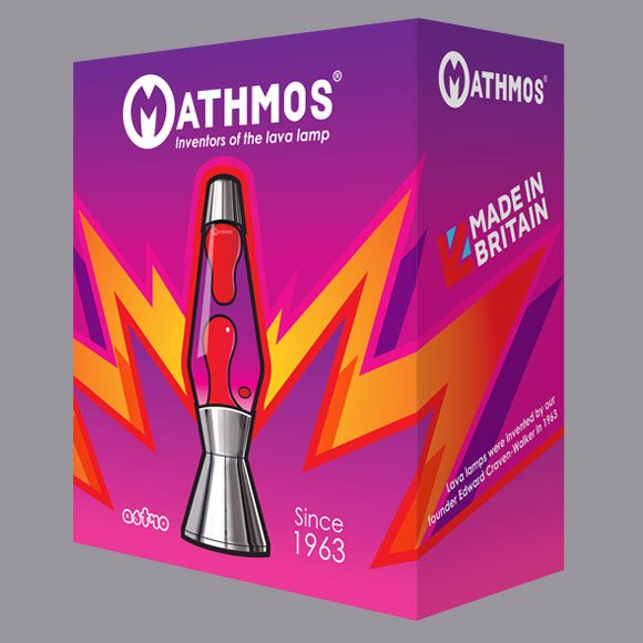Lampe à lave ‘Astro’ Noir mat Rose-Rose | MATHMOS