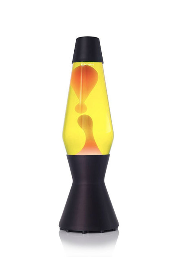 Lampe à lave 'Astro' Noir mat Jaune-Orange | MATHMOS