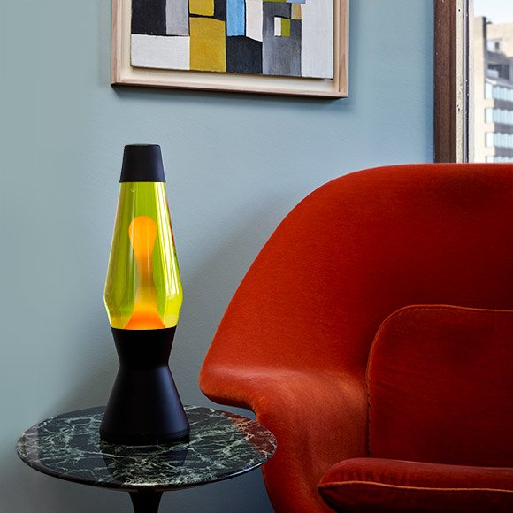 Lampe à lave 'Astro' Argent Violet-Rouge | MATHMOS