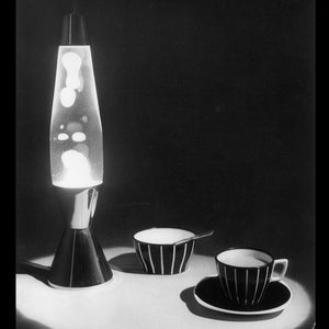 Lampe à lave 'Baby' Argent Violet-Orange | MATHMOS