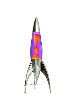 Lampe à lave 'Telstar' Argent Violet-Orange | MATHMOS