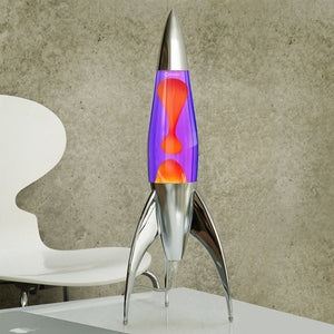Lampe à lave 'Telstar' Argent Bleu-Vert | MATHMOS