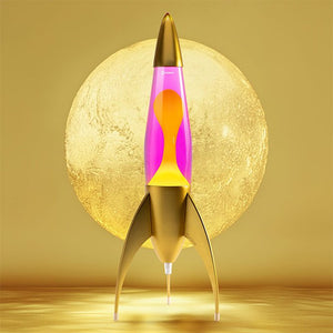 Lampe à lave 'Telstar' Or Rose-Jaune | MATHMOS