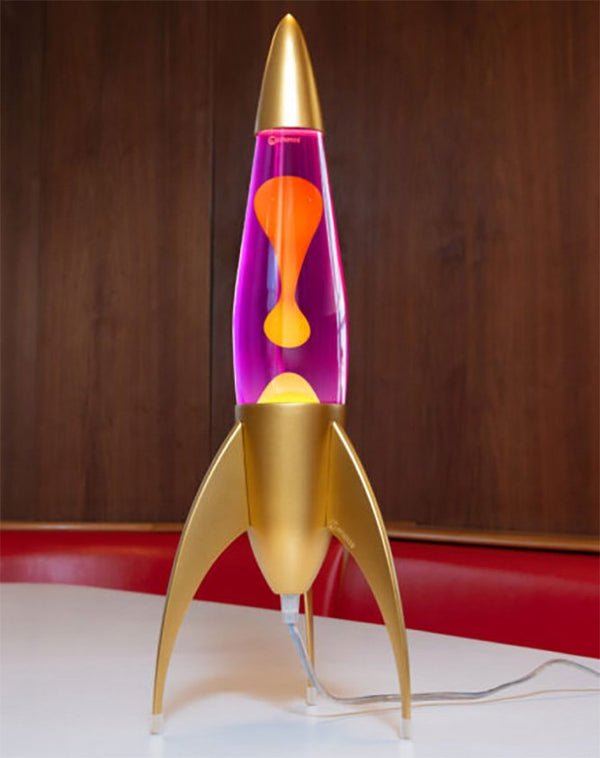 Lampe à lave 'Telstar' Or Rose-Jaune | MATHMOS