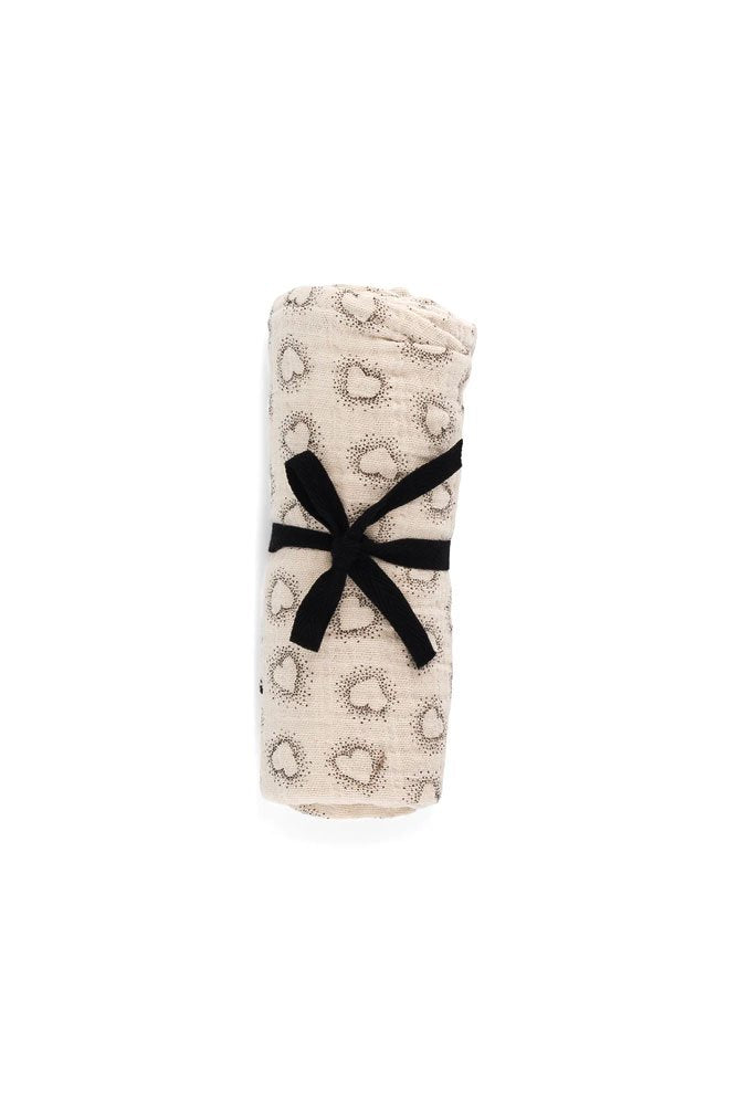 Lange 'Bianca' Dotted heart Greige | ROSE IN APRIL