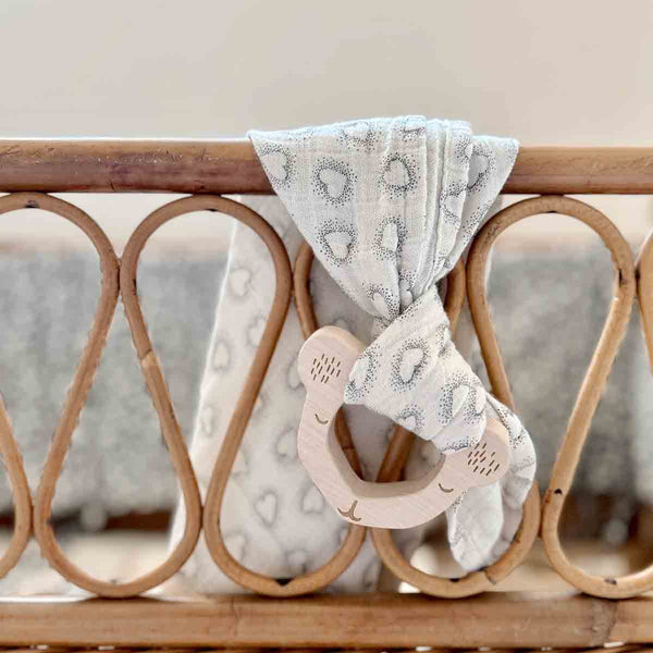 Lange 'Bianca' Dotted heart Greige | ROSE IN APRIL