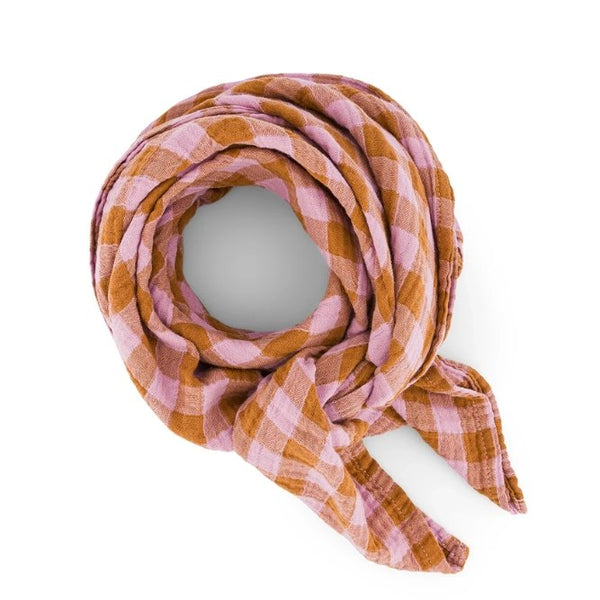 Lange 'Bianca' Vichy Mauve Caramel | ROSE IN APRIL
