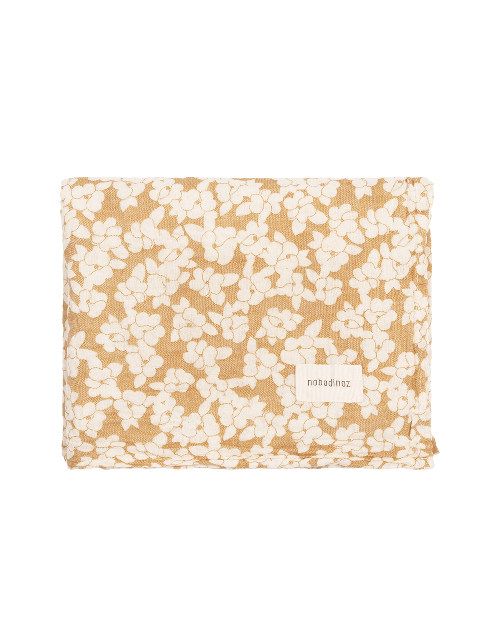Lange en double gaze de coton 'Wabi-Sabi' Golden Brown Sakura | NOBODINOZ