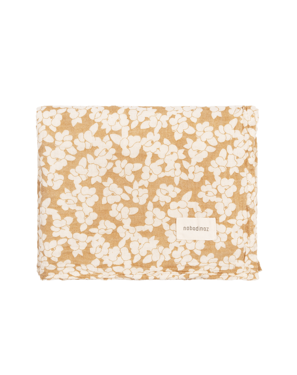 Lange en double gaze de coton 'Wabi-Sabi' Golden Brown Sakura | NOBODINOZ