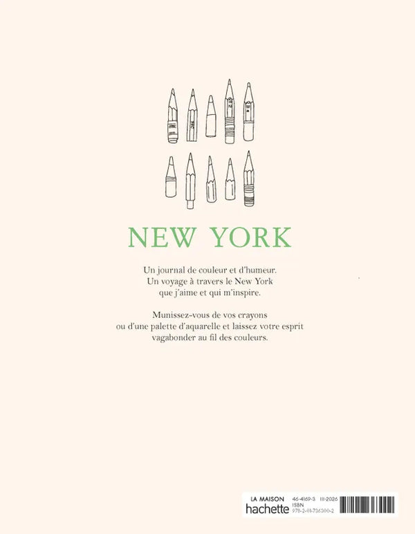 Livre carnet de coloriage 'New-York' - Zoé De Las Cases | HACHETTE