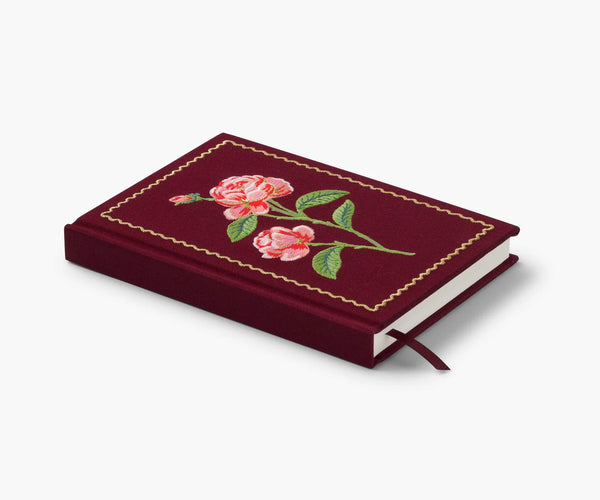 Mini carnet brodé 'Roses' | RIFLE PAPER CO