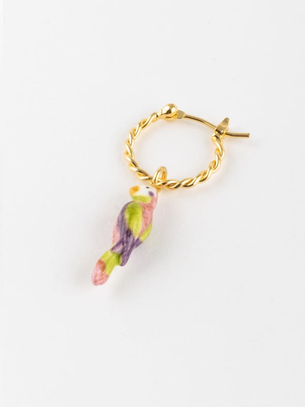 Mini créole à l'unité Perruche à moustache | NACH BIJOUX