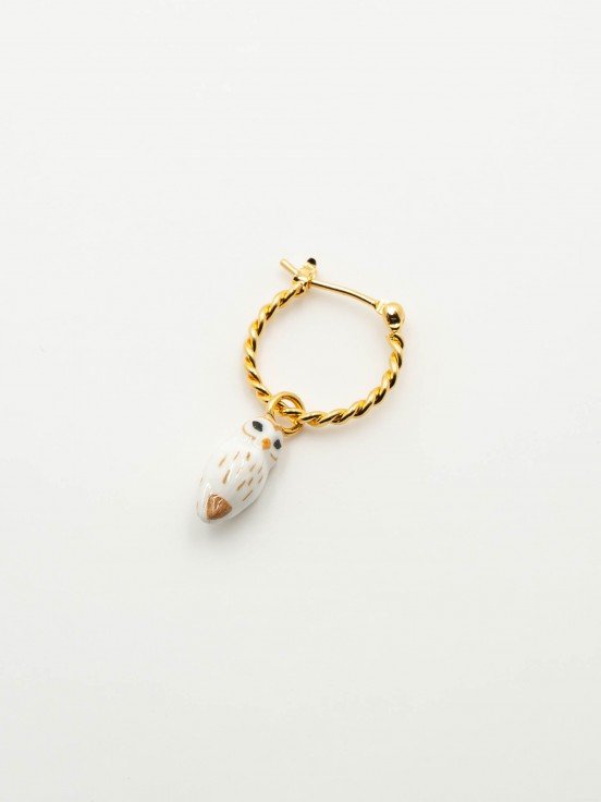 Mini créole à l'unité Chouette blanche | NACH BIJOUX