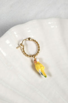 Mini créole à l'unité Perroquet jaune | NACH BIJOUX
