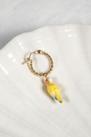 Mini créole à l'unité Perroquet jaune | NACH BIJOUX