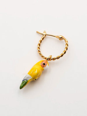 Mini créole à l'unité Perroquet jaune | NACH BIJOUX