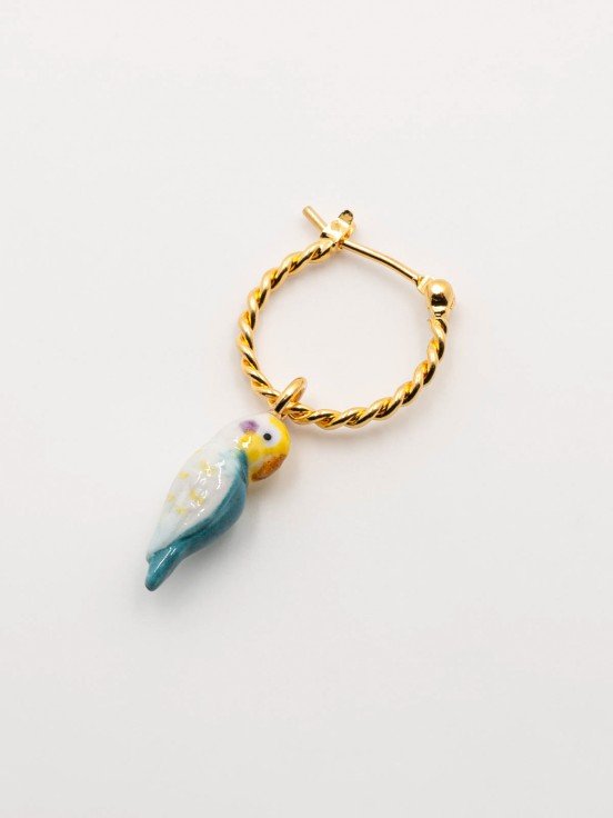 Mini créole à l'unité Perruche bleue | NACH BIJOUX