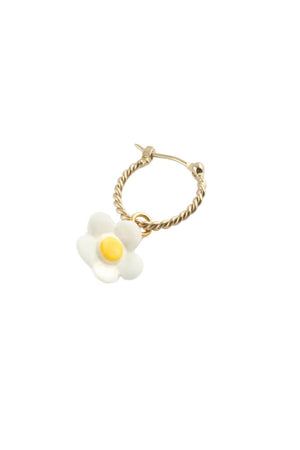 Mini créole à l'unité Fleur Blanche | NACH BIJOUX