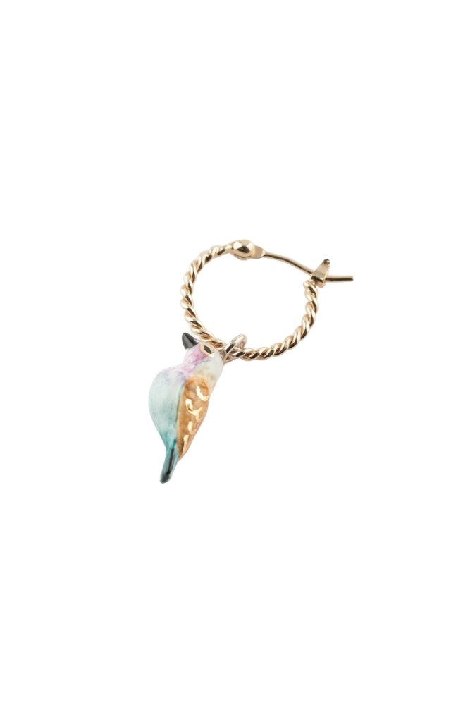 Mini créole à l'unité Oiseau Rollier | NACH BIJOUX