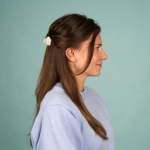 Mini pince à cheveux Coeur Blanc | COUCOU SUZETTE