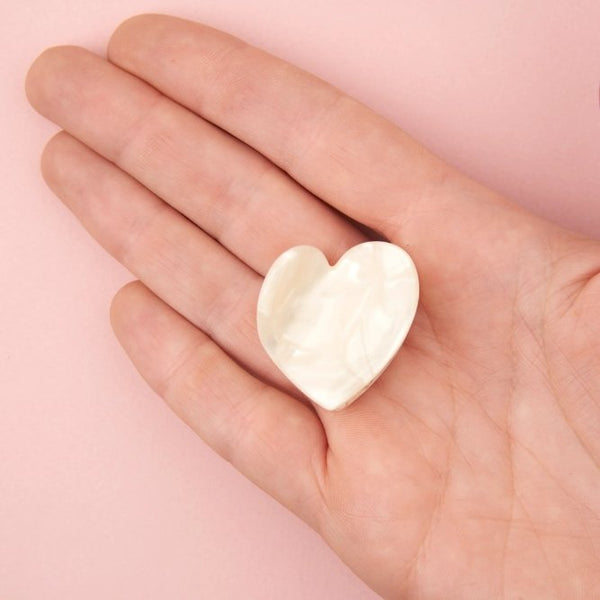 Mini pince à cheveux Coeur Blanc | COUCOU SUZETTE
