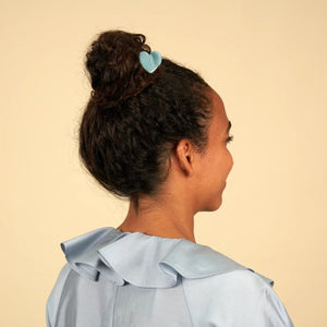 Mini pince à cheveux Coeur Bleu | COUCOU SUZETTE