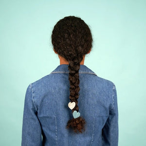 Mini pince à cheveux Coeur Bleu | COUCOU SUZETTE