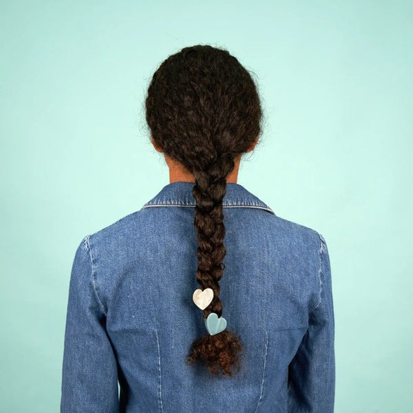 Mini pince à cheveux Coeur Bleu | COUCOU SUZETTE