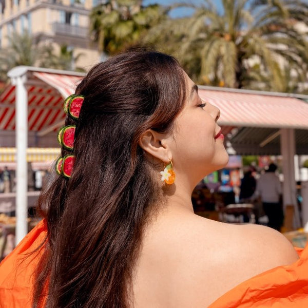 Mini pince à cheveux Pastèque | COUCOU SUZETTE