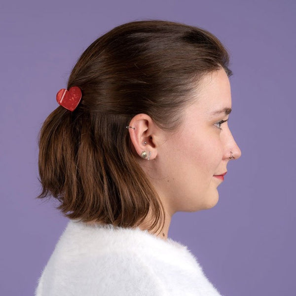 Mini pince à cheveux Coeur Rouge | COUCOU SUZETTE