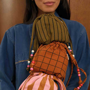 Mini sac 'Billie' Check Ginger | ROSE IN APRIL