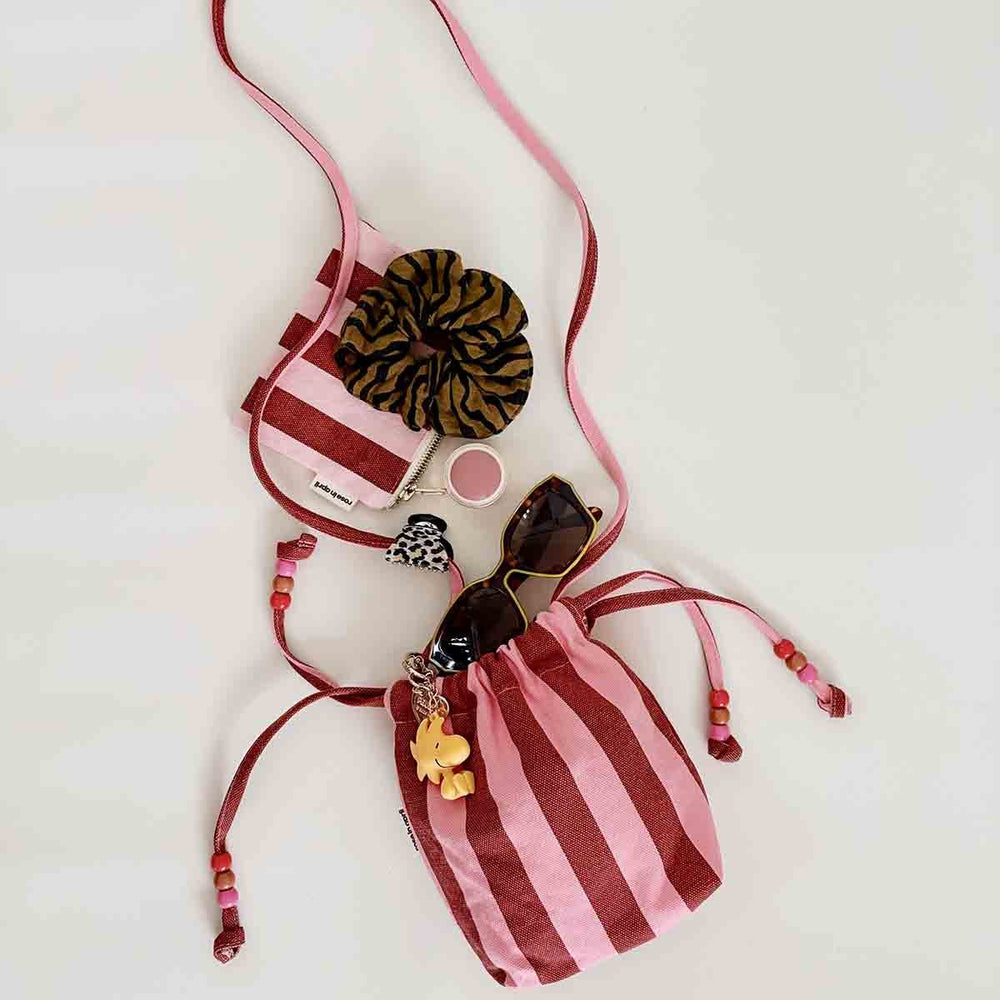 Mini sac 'Billie' Rayures Brick / Pink | ROSE IN APRIL