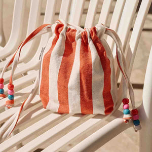 Mini sac 'Billie' Rayures Greige Tomato | ROSE IN APRIL