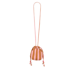 Mini sac 'Billie' Rayures Strawberry / Caramel | ROSE IN APRIL