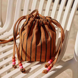 Mini sac 'Billie' Rayures Tennis Ginger | ROSE IN APRIL