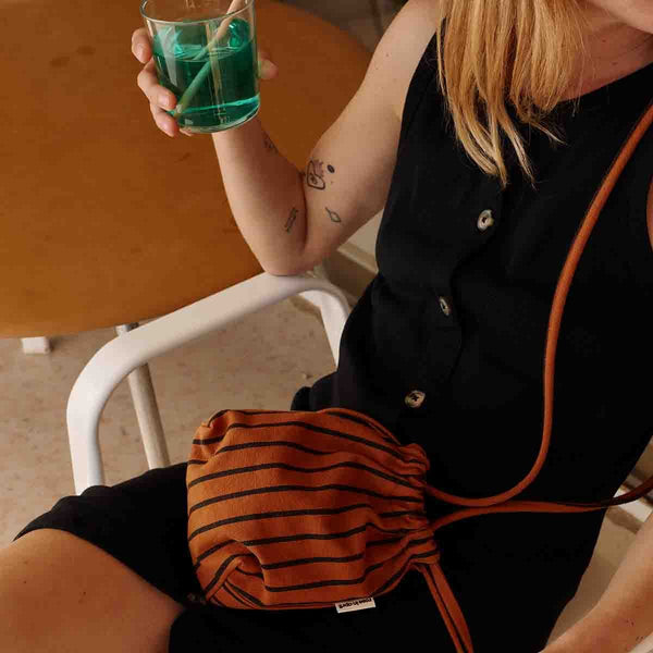 Mini sac 'Billie' Rayures Tennis Ginger | ROSE IN APRIL