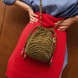 Mini sac 'Billie' Zebrou Olive | ROSE IN APRIL