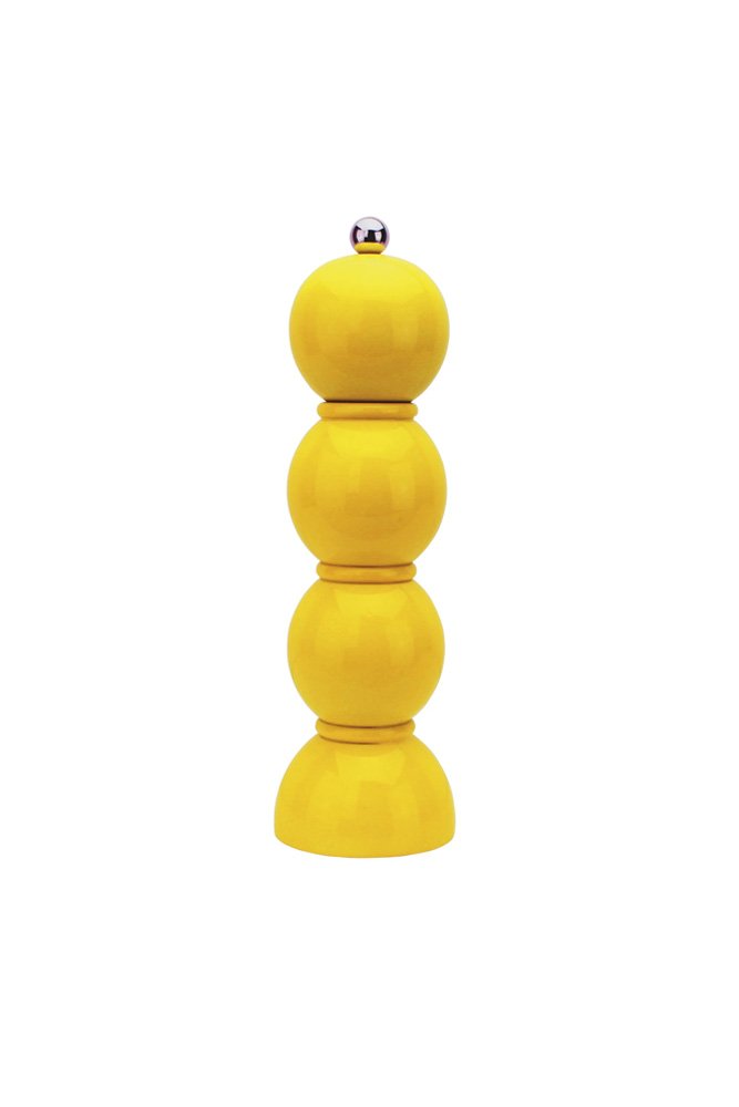 Moulin à sel ou à poivre 'Bobbin' laqué Yellow | ADDISON ROSS
