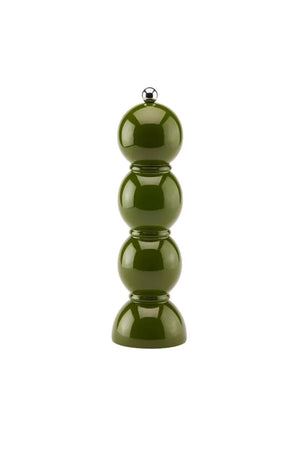 Moulin à sel ou à poivre 'Bobbin' laqué Khaki | ADDISON ROSS