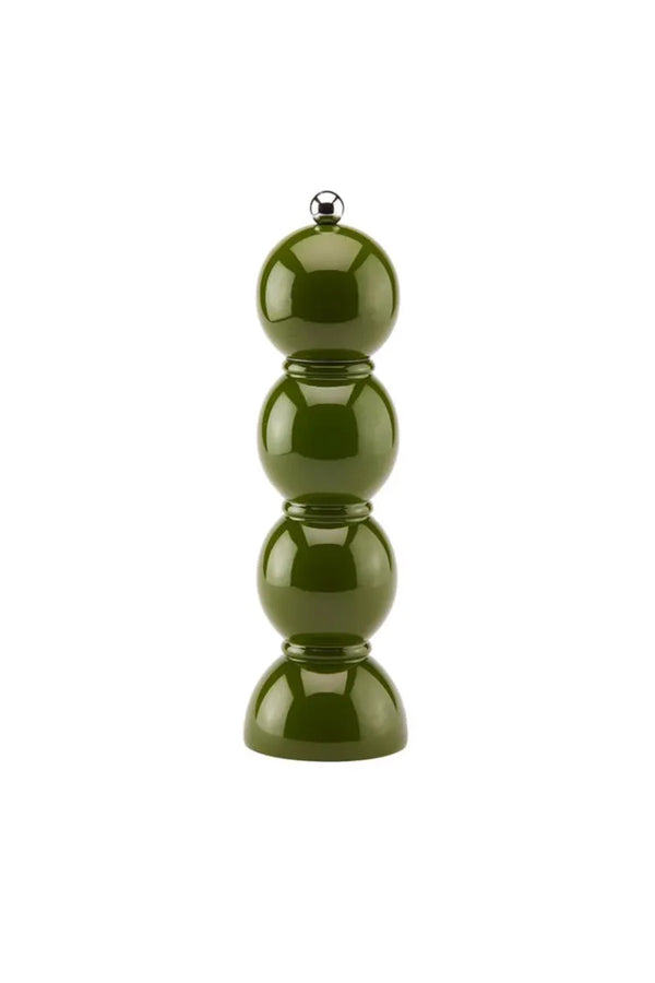 Moulin à sel ou à poivre 'Bobbin' laqué Khaki | ADDISON ROSS