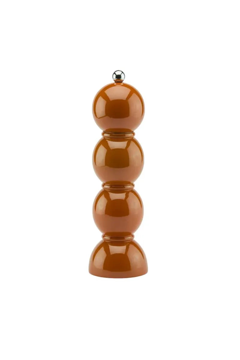 Moulin à sel ou à poivre 'Bobbin' laqué Nutmeg | ADDISON ROSS