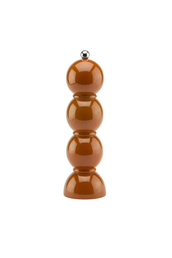 Moulin à sel ou à poivre 'Bobbin' laqué Nutmeg | ADDISON ROSS