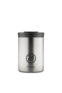 Mug isotherme Travel Tumbler en inox 'Brushed steel' | 24 Bottles